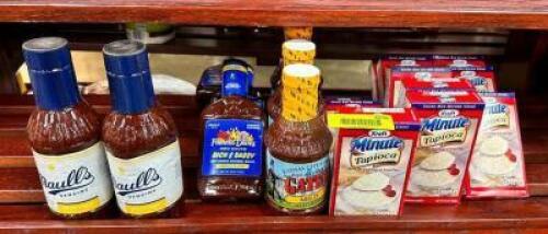 (18)- ASSORTED SAUCES AND PUDDING MIX