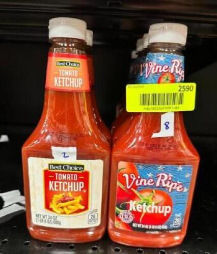 (10)- BOTTLES OF KETCHUP