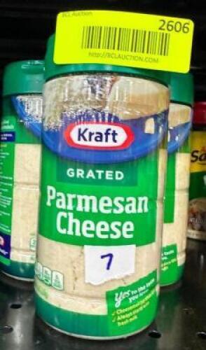 (7)- CANS OF PARMESAN CHEESE