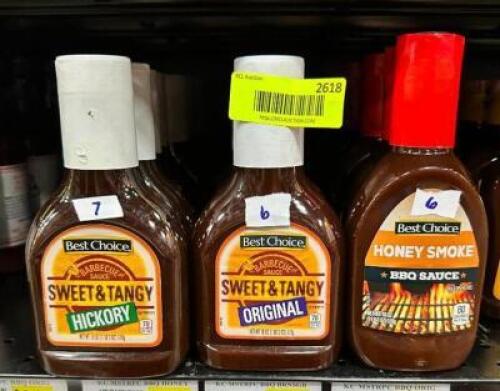 (19)- BOTTLES OF BBQ SAUCE