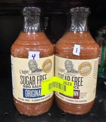 (5)- BOTTLES OF BBQ SAUCE