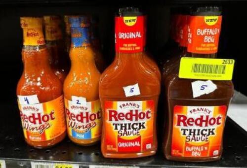 (16)- BOTTLES OF HOT SAUCE
