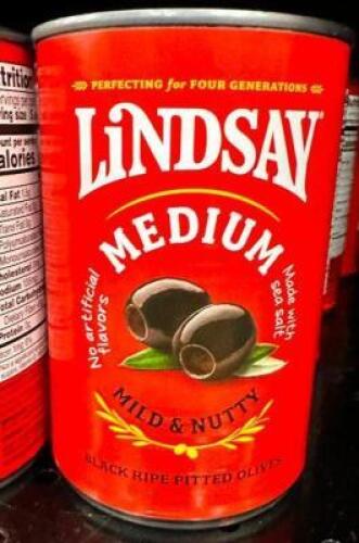 (14)- CANS OF MEDIUM BLACK OLIVES