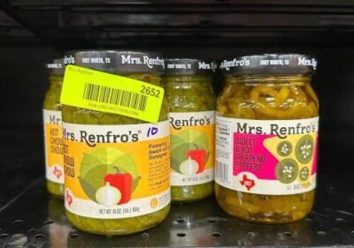 (10)- JARS OF PEPPERS