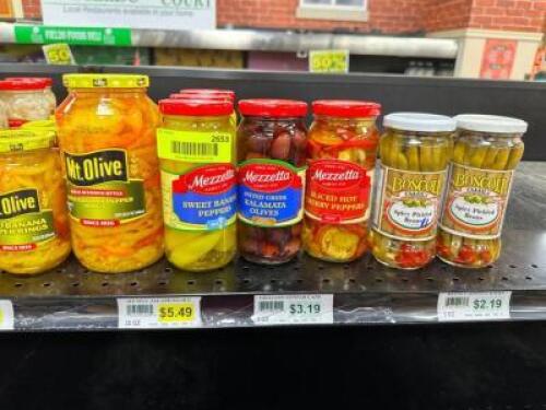 (11)- JARS OF ASSORTED PICKLED ITEMS