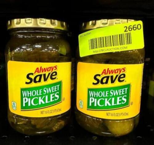 (6)- WHOLE SWEET PICKLE JARS