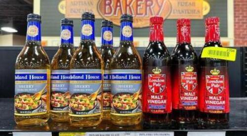 (5)- COOKING WINES & (3)- MALT VINEGARS