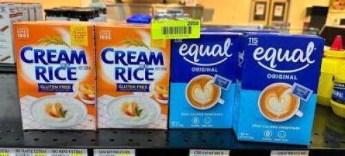 (6)- CREAM OF RICE & (6)- SWEETENERS