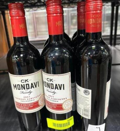 (7) BOTTLES OF CK MONDAVI 2021 CABERNET SAUVIGNON
