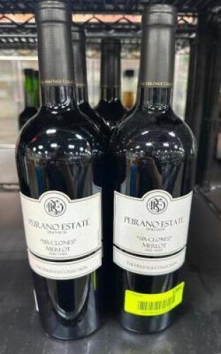 (5) BOTTLES OF PEORANO ESTATES SIX CLONES MERLOT