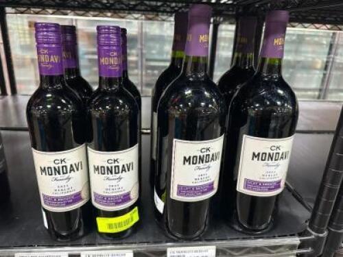 (8) BOTTLES OF CK MONDAVI 2021 MERLOT