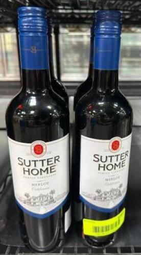 (8) BOTTLES OF SUTTER HOME MERLOT
