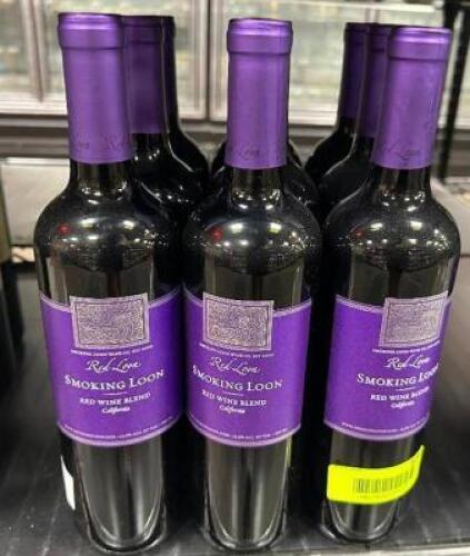 (9) BOTTLES OF SMOKING LOON RED WINE BLEND