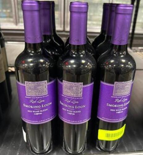 (9) BOTTLES OF SMOKING LOON RED WINE BLEND