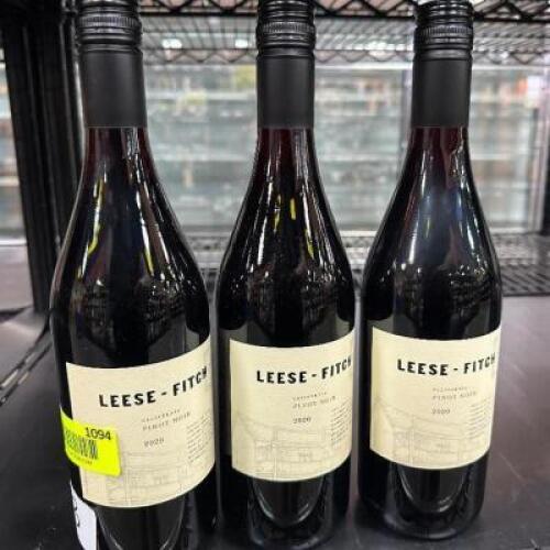 (3) BOTTLES OF LEESE FITCH 2020 PINOT NOIR