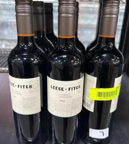 (7) BOTTLES OF LEESE FITCH 2016 ZINFANDEL