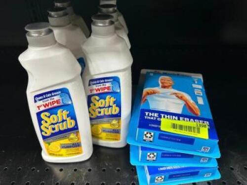 (9) BOTTLES AND PACKS OF ASSORTED CLEANERS