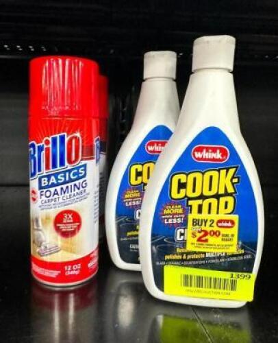 (5)- BOTTLES OF CLEANING SUPPLIES