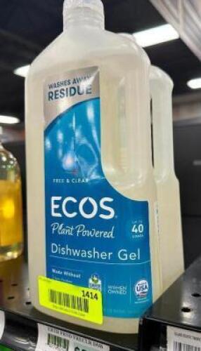 (2) BOTTLES OF ECOS DISHWASHER GEL