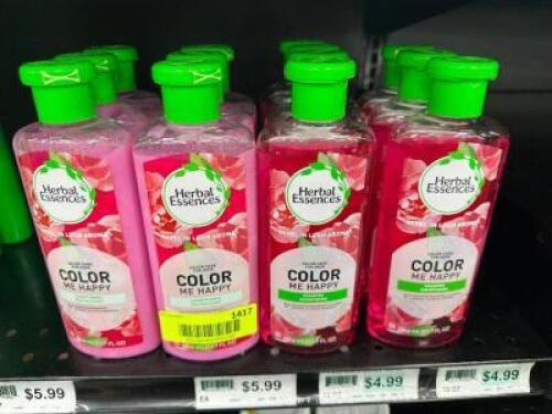 (12) BOTTLES OF HERBAL ESSENCE HAIR CARE PRODUCTS