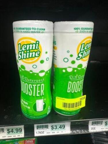 (12) BOTTLES OF LEMI SHINE DISH DETERGENT BOOSTER