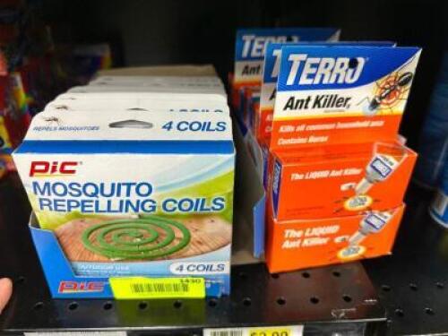 (15) ASSORTED BOXES OF ANT AND MOSQUITO KILLER.