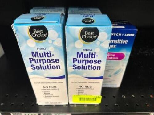 (5) ASSORTED BOXES OF CONTACT SOLUTION