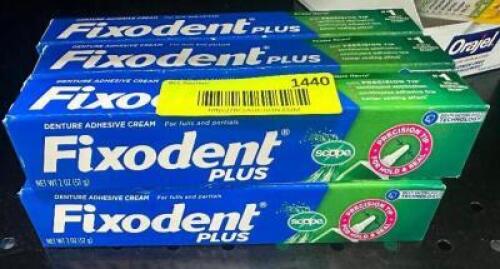 (6) BOXES OF FIXODENT PLUS DENTURE CREAM