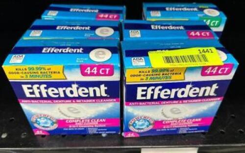 (6) BOXES OF EFFERDENT DENTURE CLEANER