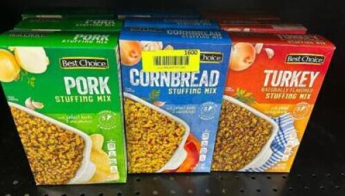 (8) ASSORTED BOXES OF STUFFING MIX