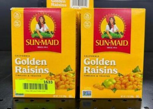 (8) BOXES OF GOLDEN RAISINS