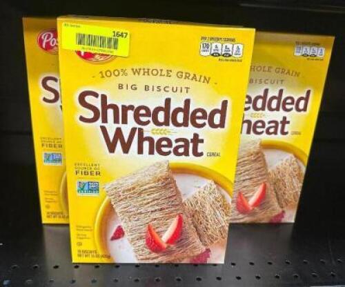 (11) BOXES OF SHREDDED WHEAT CEREAL