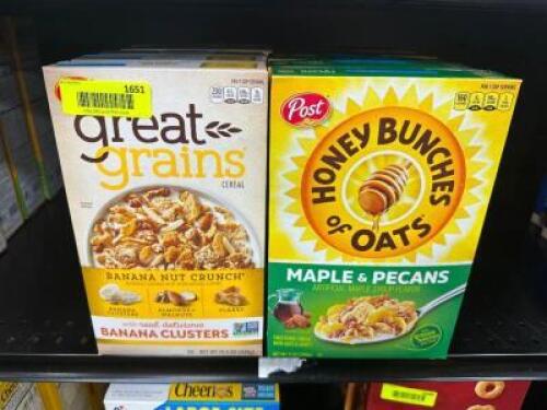 (10) ASSORTED BOXES OF CEREAL.