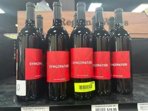 (10) BOTTLES OF SYNCOPATION WINE.