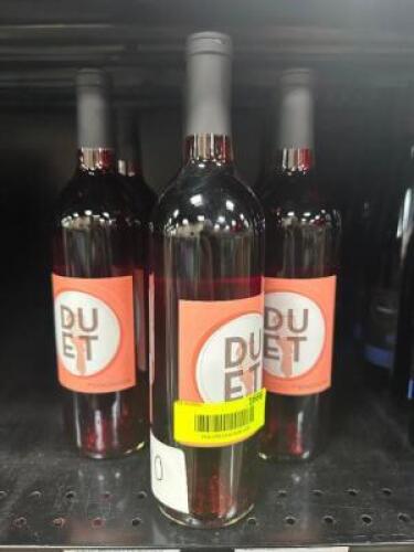 (5) BOTTLES OF DUET WINE