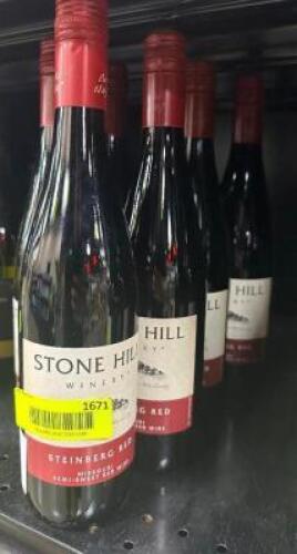 (7) BOTTLES OF STONE HILL WINERY STEINBERG RED