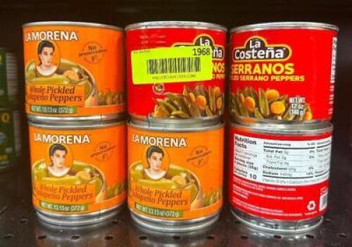 (21) - PC. SET OF PICKLED PEPPERS