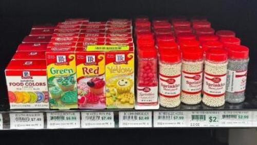 (56) - CT. SET OF FOOD COLORING AND SPRINKLES