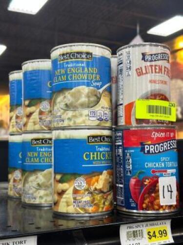 (14) - PC. SET OF CANNED SOUP