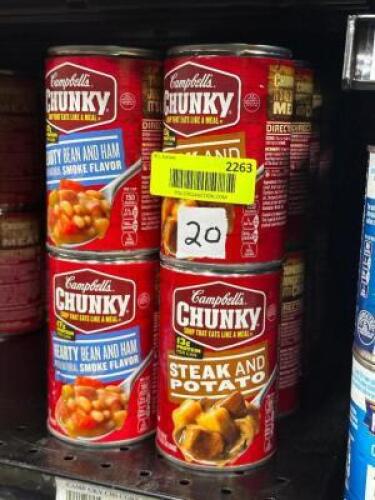 (20) - PC. SET OF CANNED SOUP