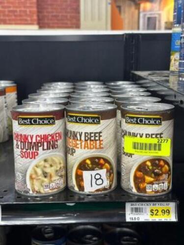 (18) - PC. SET OF CANNED SOUP