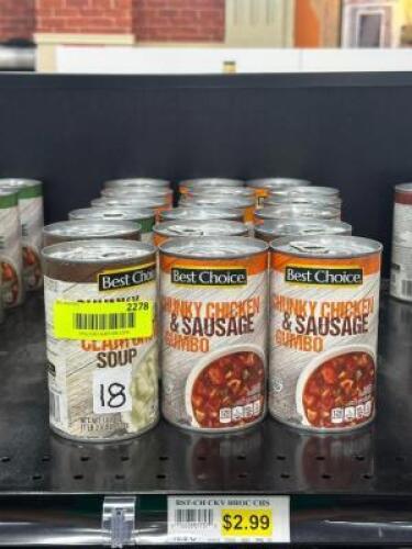 (18) - PC. SET OF CANNED SOUP