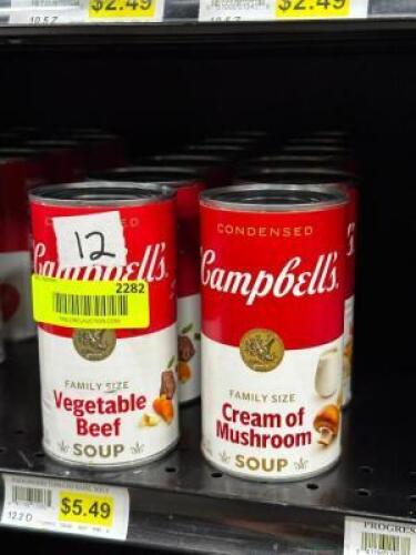 (12) - PC. SET OF CANNED SOUP