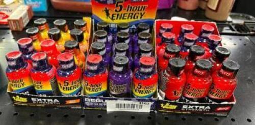 (36) ASSORTED BOTTLES OF 5 HOUR ENERGY