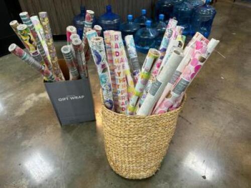 (2) CONTAINERS OF ASSORTED EASTER WRAPPING PAPER.
