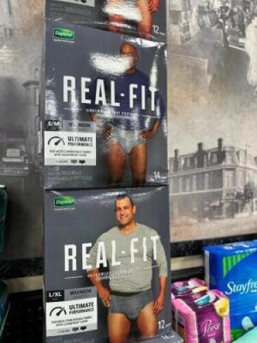 (9) ASSORTED PACKS OF DISPOSABLE MEN'S UNDERWEAR.