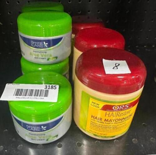 (8) ASSORTED JARS OF HAIR CREAM