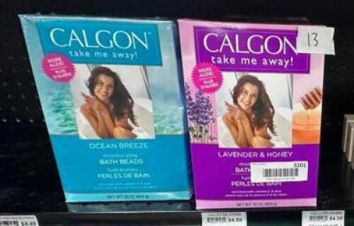 (13) ASSORTED BOXES OF CALGON BATH BEDS
