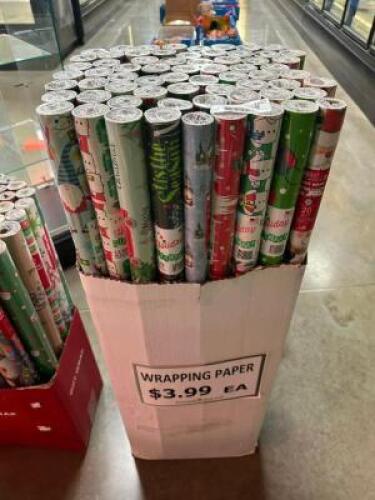 (50) ASSORTED ROLLS OF CHRISTMAS WRAPPING PAPER