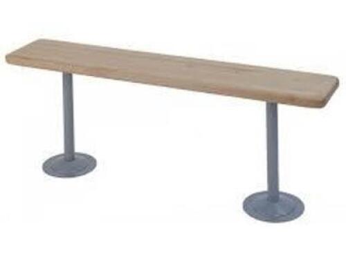 DESCRIPTION: (2) LOCKER BENCH BRAND/MODEL: HERTZ #90009H072 INFORMATION: LIGHT COLORED WOOD SIZE: 1.25" X 9.5" X 72" RETAIL$: $214.00 EA QTY: 2